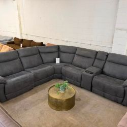 Gilman Creek Dark Gray Power Reclining Sectional Couch