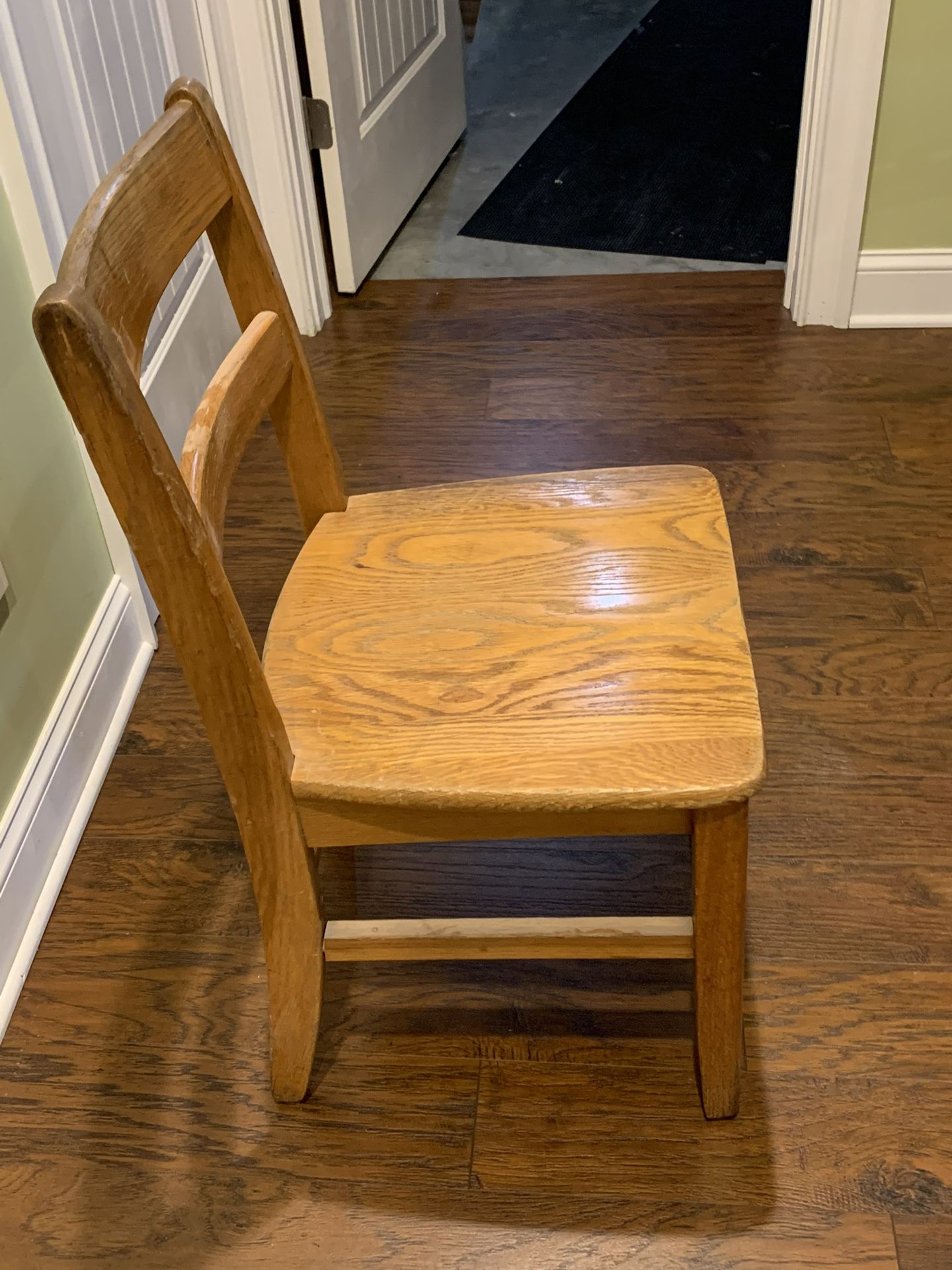 Vintage Solid Oak School Chair