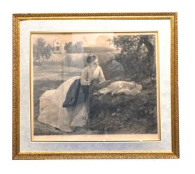 The Mothers Joy by Hermann Droehmer (1820-1890) Engraving 