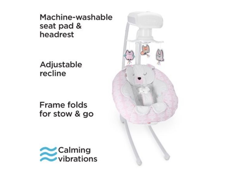 Fisher Price Snugabear Sweetie Cradle & Swing