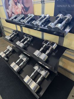 Dumbells rack with weights