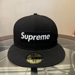 Black Supreme Box Logo New Era Hat
