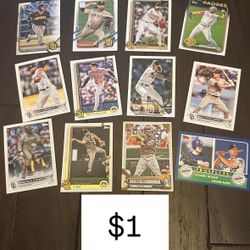 Baseball cards- Former Padres Players