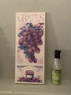 Grapes cute kitchen decor wall art