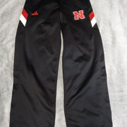 Youth  Adidas Size Medium Black Nebraska Husker Pants Workout