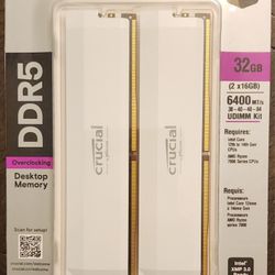 (NEW) Crucial Pro DDR5 RAM 32GB (2x16GB) 6400MHz CL38