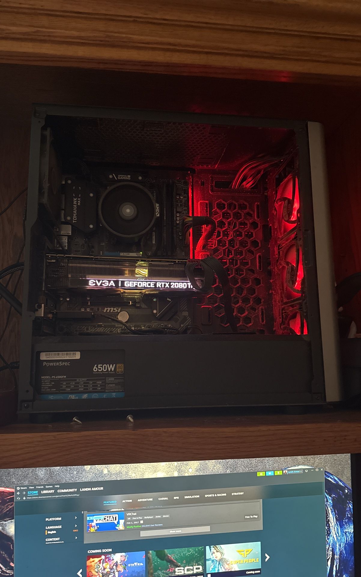 gaming pc set up 2080 ti ryzen 5 3600