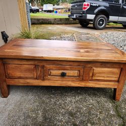 Large Solid Wood (Acacia) Coffee Table!-Excellent Condition!