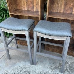  Barstools Backless Saddle Set NEW