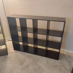 Large Espresso Oak Bookcase/Shelving Unit