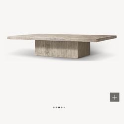 RH RESTORATION HARDWARE RECLAIMED OAK PLINTH RECTANGULAR COFFEE TABLE: Retail $4495