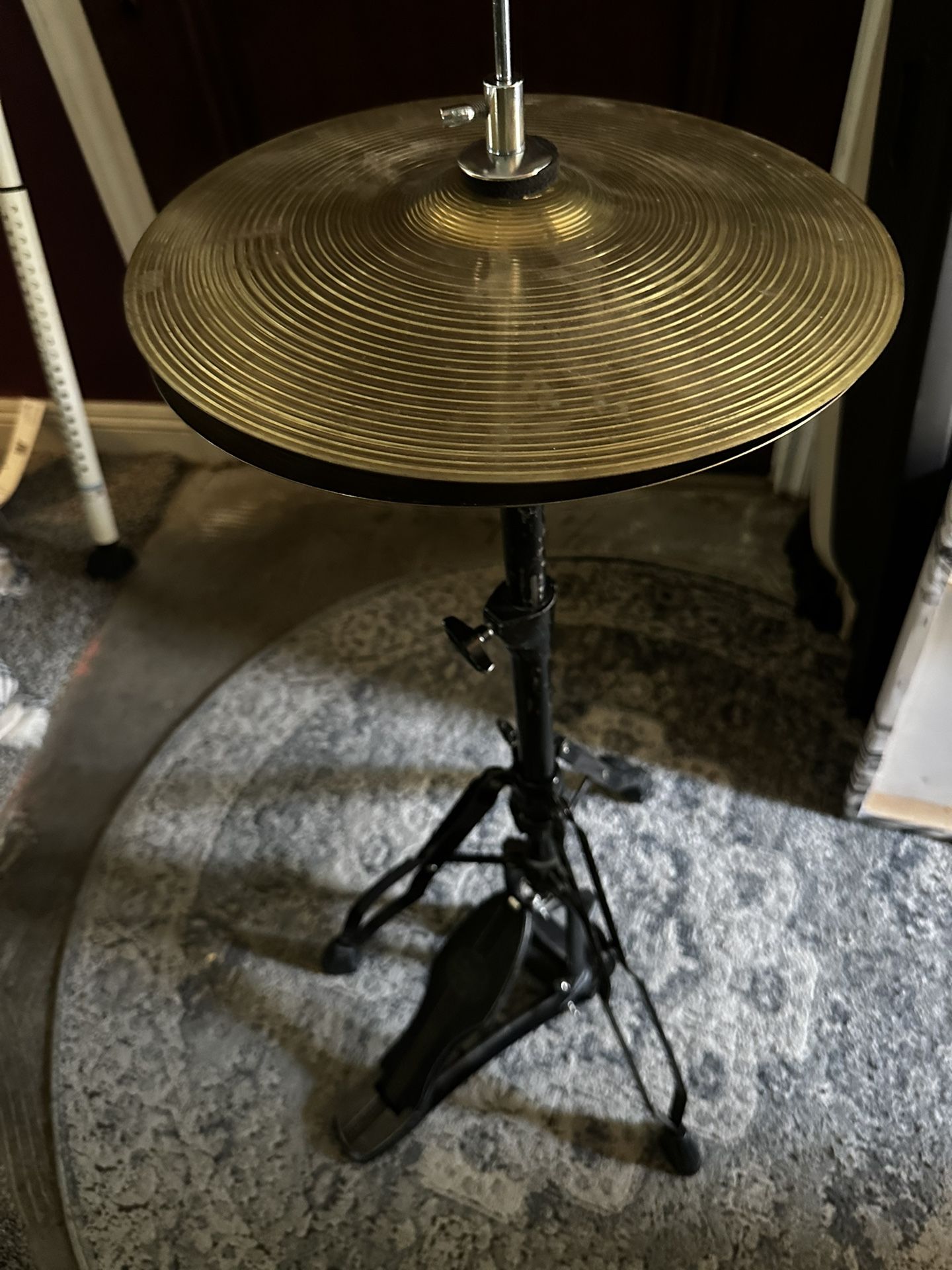 Vintage 13” Cymbals With Heavy Duty Stand