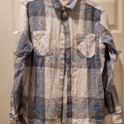 Mens Long Sleeve M Levi's Plaid Shirt
