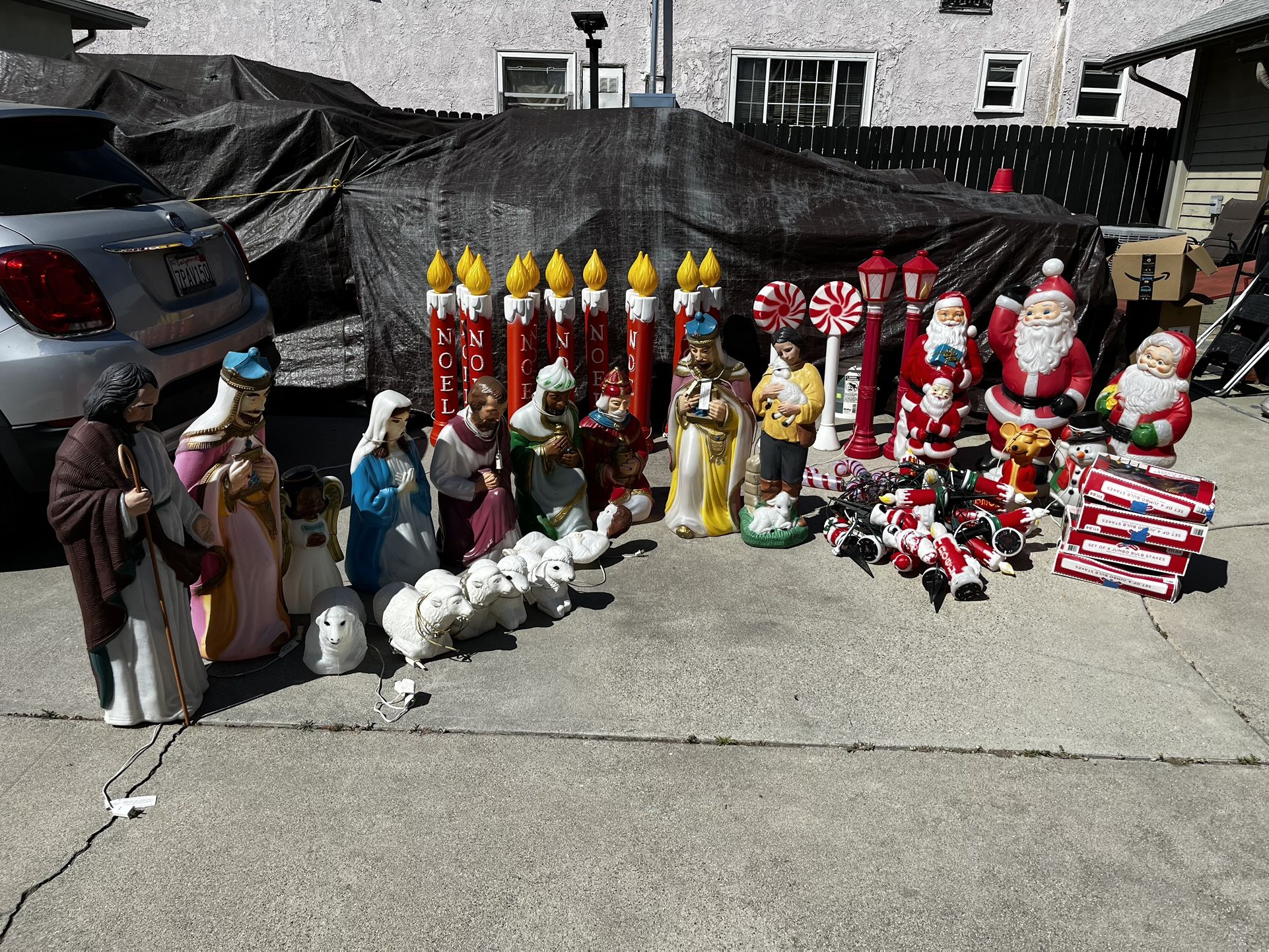 Large collection of Christmas Decor Blow Molds