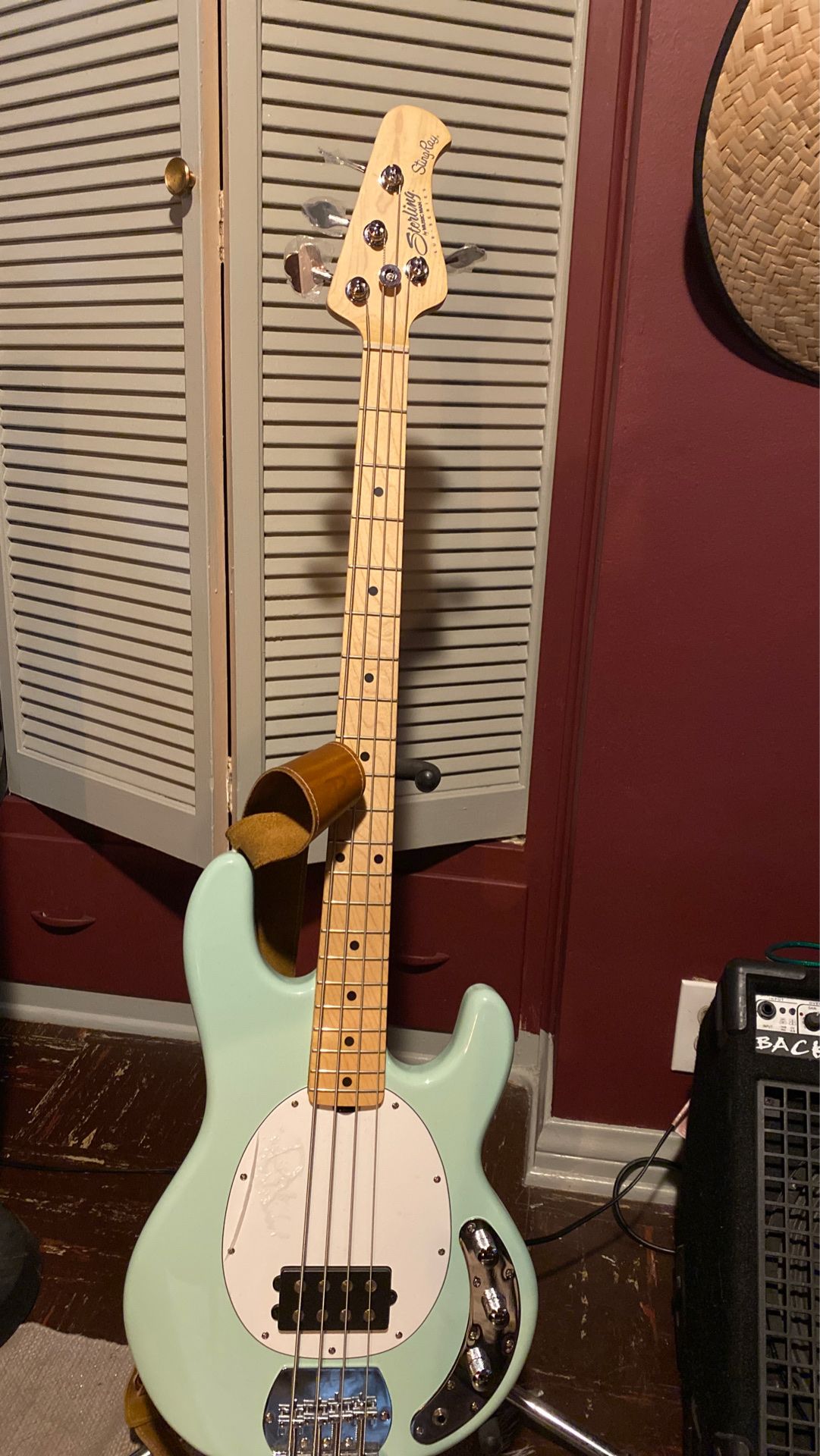 Sterling sting ray bass with GK amp