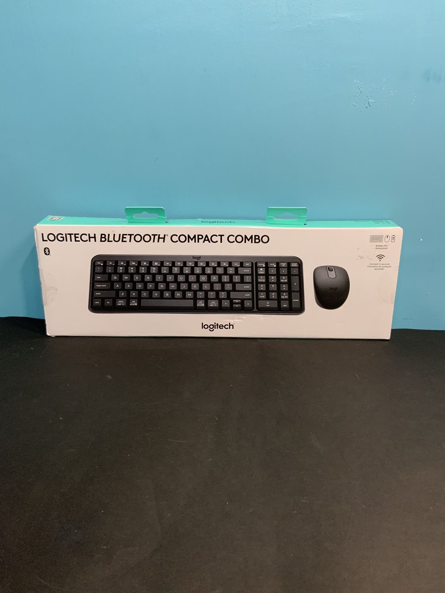 Logitech Bluetooth Compact Combo Keyboard And Mouse  (MK250)- Black