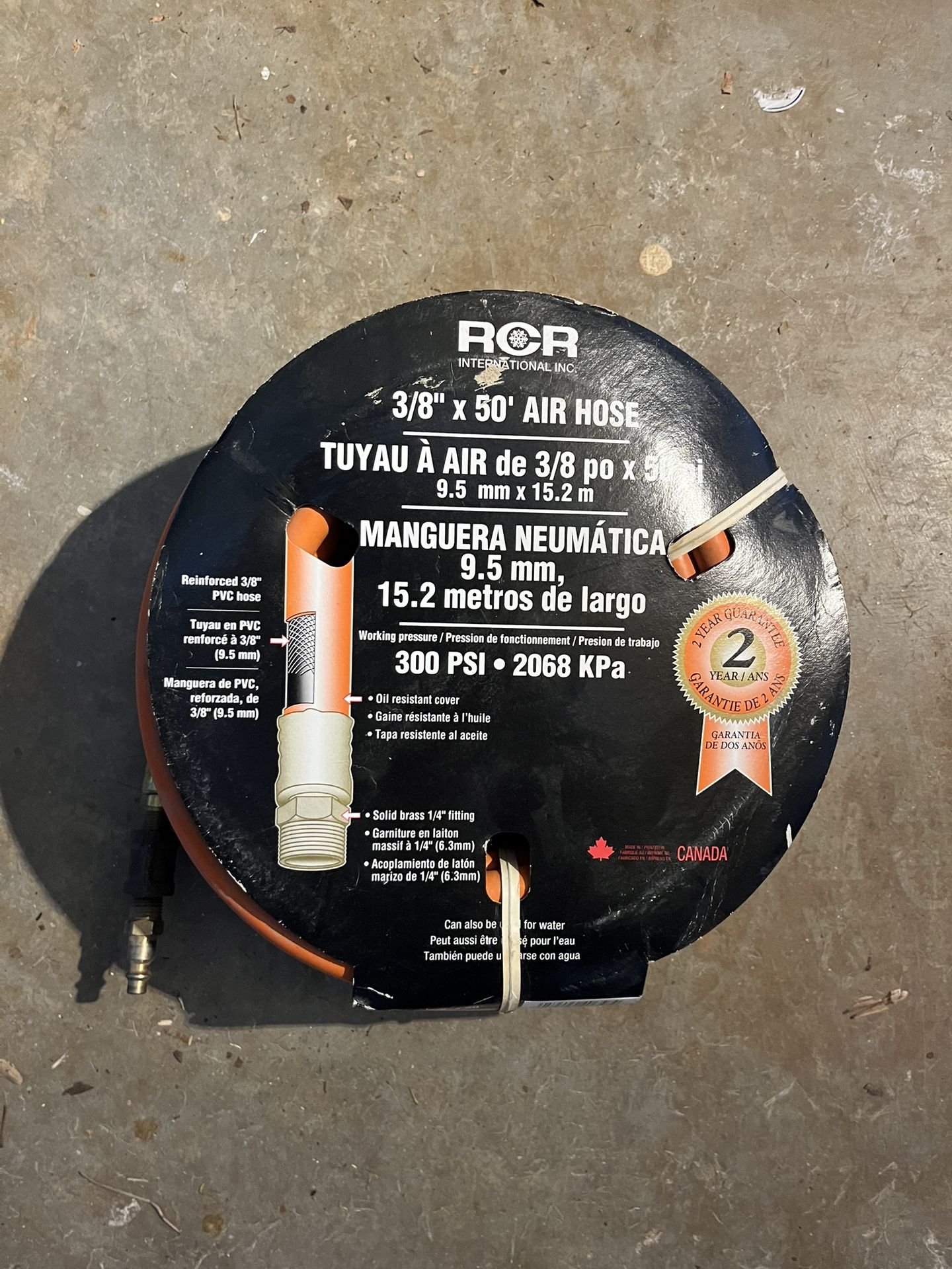 3/8 X 50’ Air Hose For Nailer
