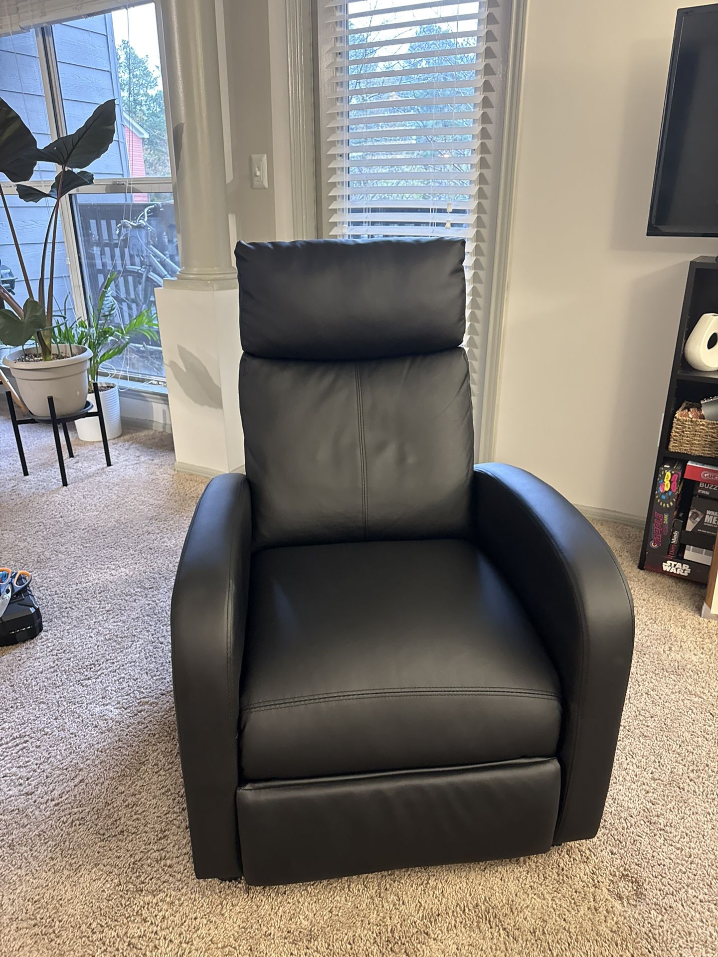 Black Leather Recliner