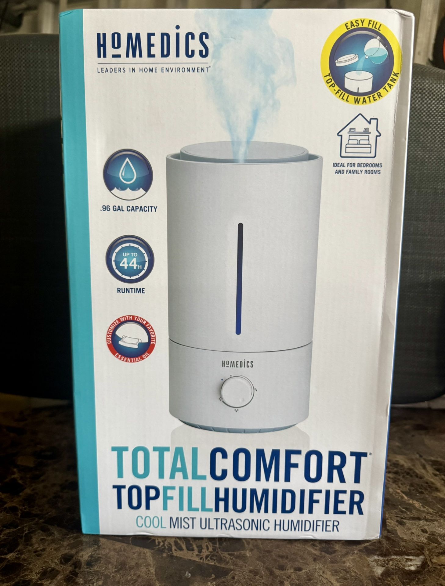 BRAND NEW HoMedics TotalComfort Top Fill Humidifier - Cool Mist Ultrasonic