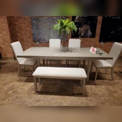 Modern 6 pc dining table set