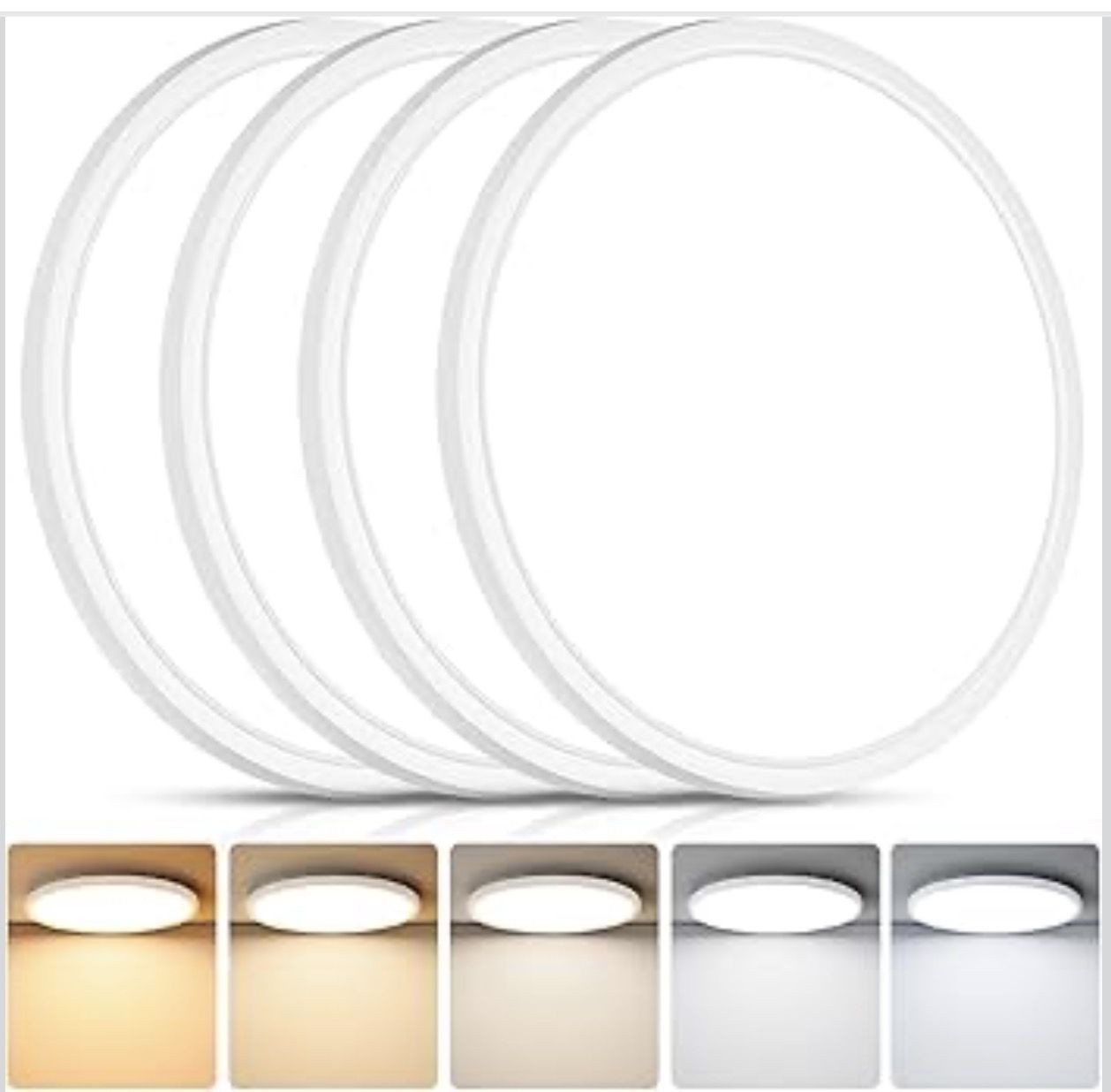 4Pack LED Flush Mount Ceiling Light Fixture