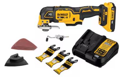 DEWALT XR 20-volt Max Cordless Brushless Variable speed 13 -Piece Oscillating Multi-Tool ( Battery Included and Charger Included )