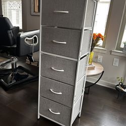 Fabric Dresser, 5-Drawer Tall Dresser 
