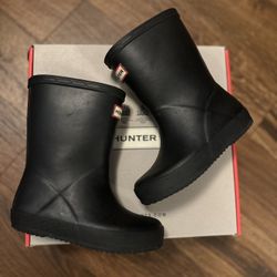 HUNTER Black Rain Boots For Toddler 