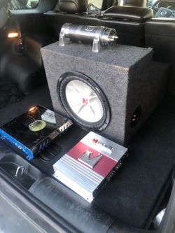 12” Kicker Subwoofer with two 1,200W amps and power capacitor
