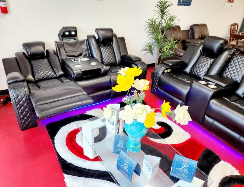Power Reclining Livingroom Furniture Couches Sectional Sofa 🛋 Only $49 Down No Credit Needed Financing ✨️