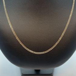 14 k Gold Two Tone Figaro Chain. New. 