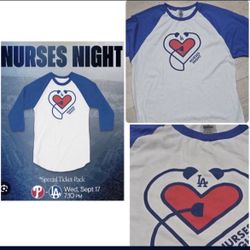 Dodgers Nurses Appreciation Night Shirt 9/17/25 SGA Size XL