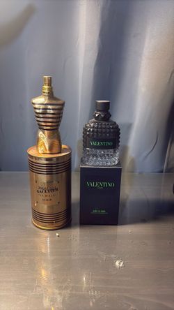 Empty Cologne bottles and boxes