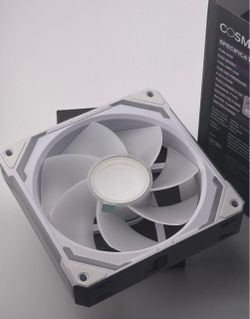 AsiaHorse COSMIQ-Uni-White 120mm Case Fan, Infinity Mirror FDB Whitw-3packs NEW