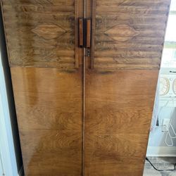 Art Deco solid wood wardrobe