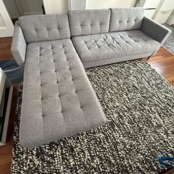 Cb2 ditto II grey sectional sofa