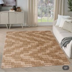 Brown Geometric Area Rug