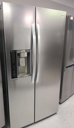 LG Side-by-Side Silver Refrigerator
