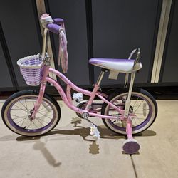 Schwinn Bloom 16-in. Kid's Bike with Training Wheels, Pink Child Bicycle