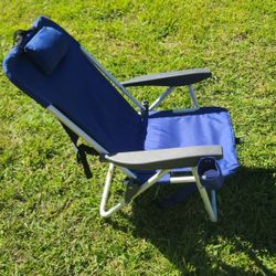 Backpack Beach Chair , Adjustable Positions 