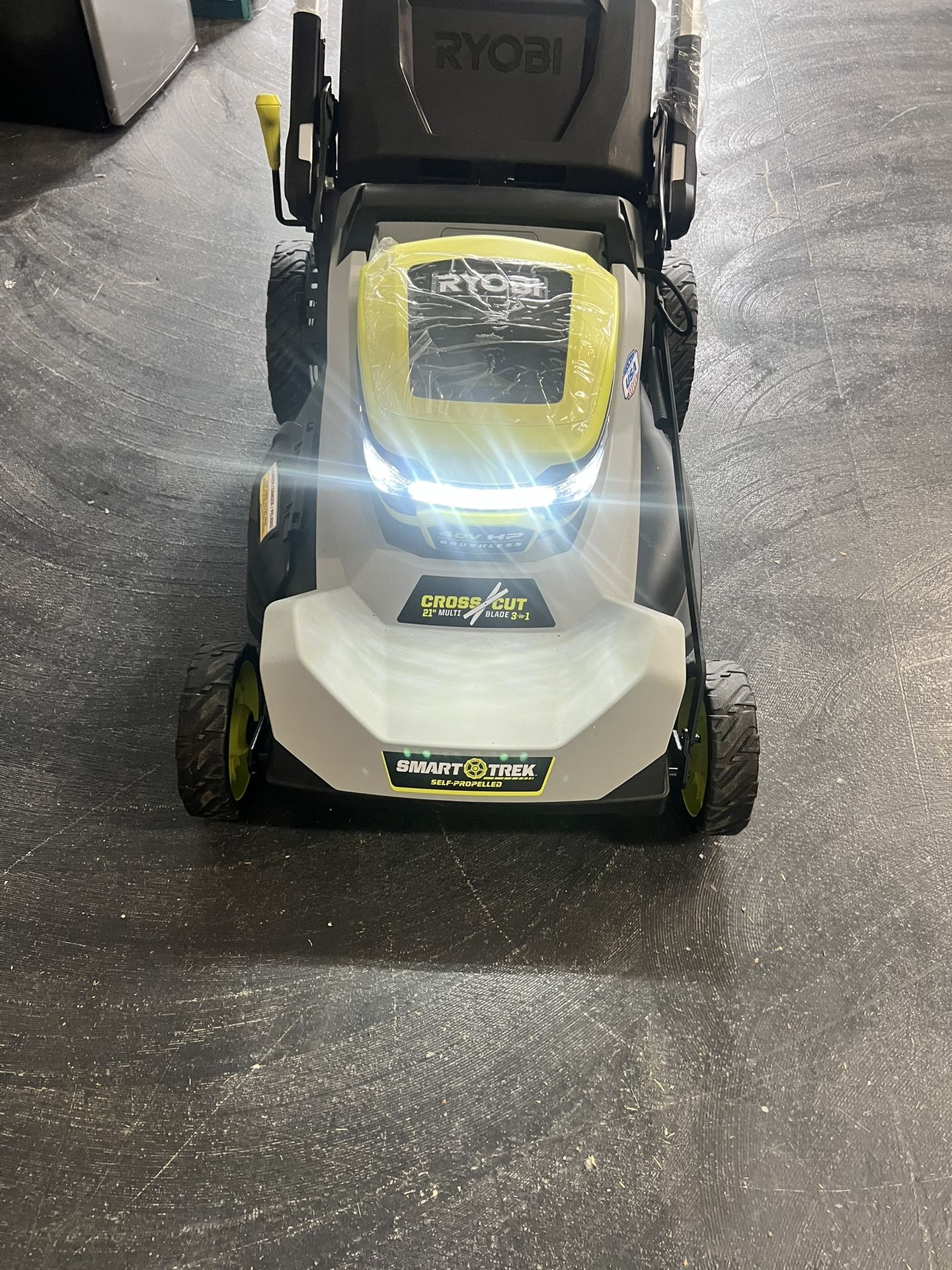 RYOBI 40V HP Brushless 21 in. Cordless Battery Walk Behind Multi-Blade Self-Propelled Mower - (2) 6.0 Ah Batteries & Charger