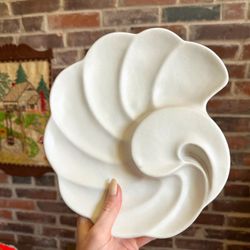 Vintage Van Briggle Shell Art Pottery Plate MCM