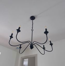 Matte black chandelier