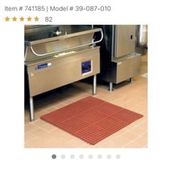 Six (6) Commercial 3’x3’ Rubber Floor Mats