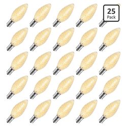 GvvooHome C9 LED Bulbs, C9 LED Christmas Light Bulbs, Warm White C9 Bulbs 25 Pack, C9 Shatterproof LED Bulbs Replacement for Christmas Outdoor String