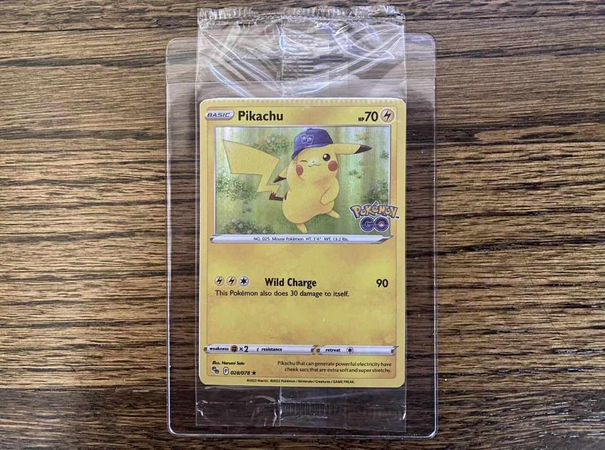 pikachu pokemon go card holo Gx Cards 272/S-P Pokemon Promo Pikachu Pokmon GO Sealed Promo