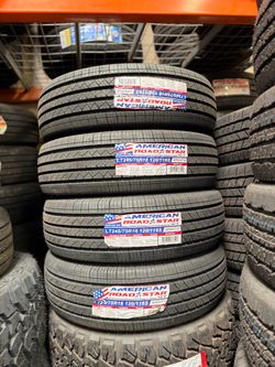 LT245/75R16 American 4 new tires installed and balanced included