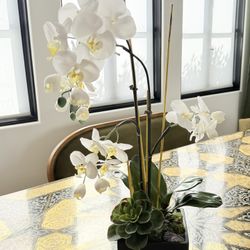 Artificial Orchid Plant – Realistic Faux Decor