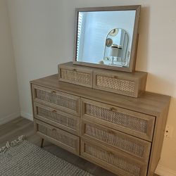 Dresser With Mirror And Matching Bench