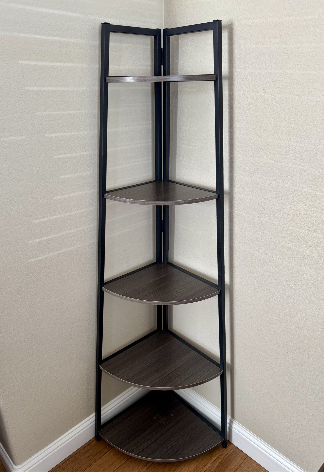 5-Tier Corner Shelf, 70" Tall Corner Ladder Shelf Small Bookshelf New!
